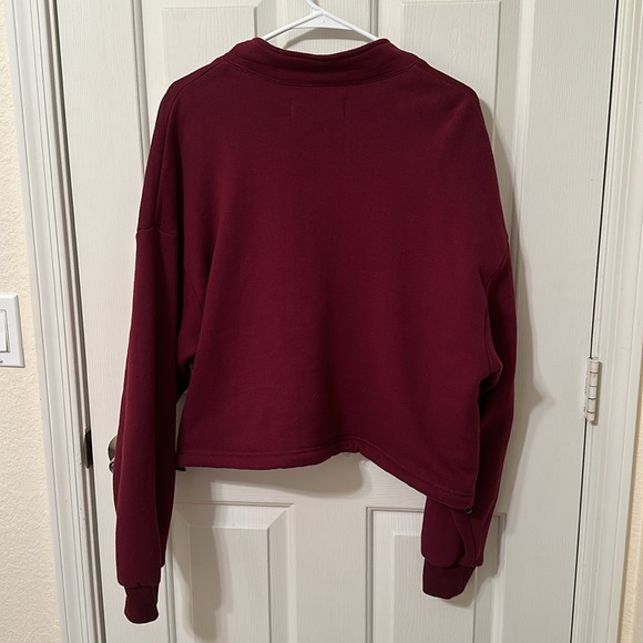 Darc Sport Maroon Women’s Cropped Quarter Zip - Size Small - Picture 6 of 7